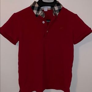 Authentic Burberry Check Collar Polo Shirt Boys